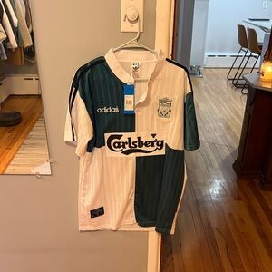 Adidas Liverpool FC Green and White Jersey - read description